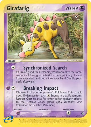 Girafarig 16/97 Pokemon card