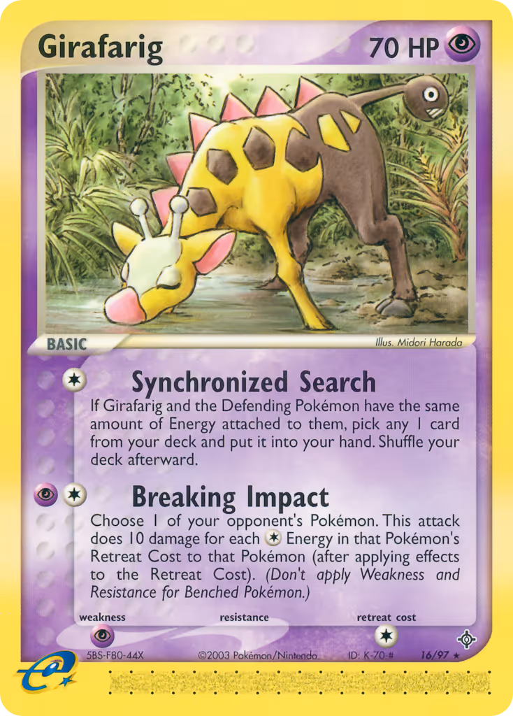 Girafarig 16/97 Pokemon card