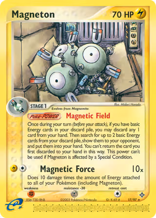 Magneton 17/97 Pokemon card