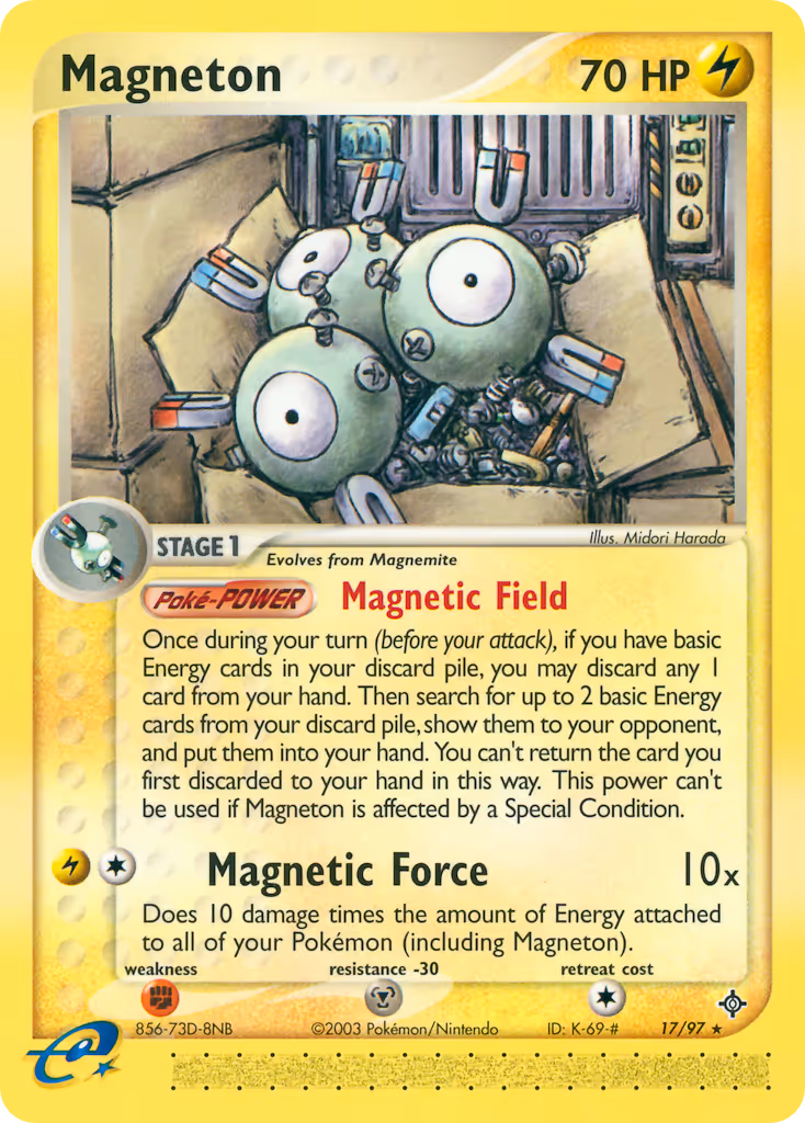 Magneton 17/97 Pokemon card