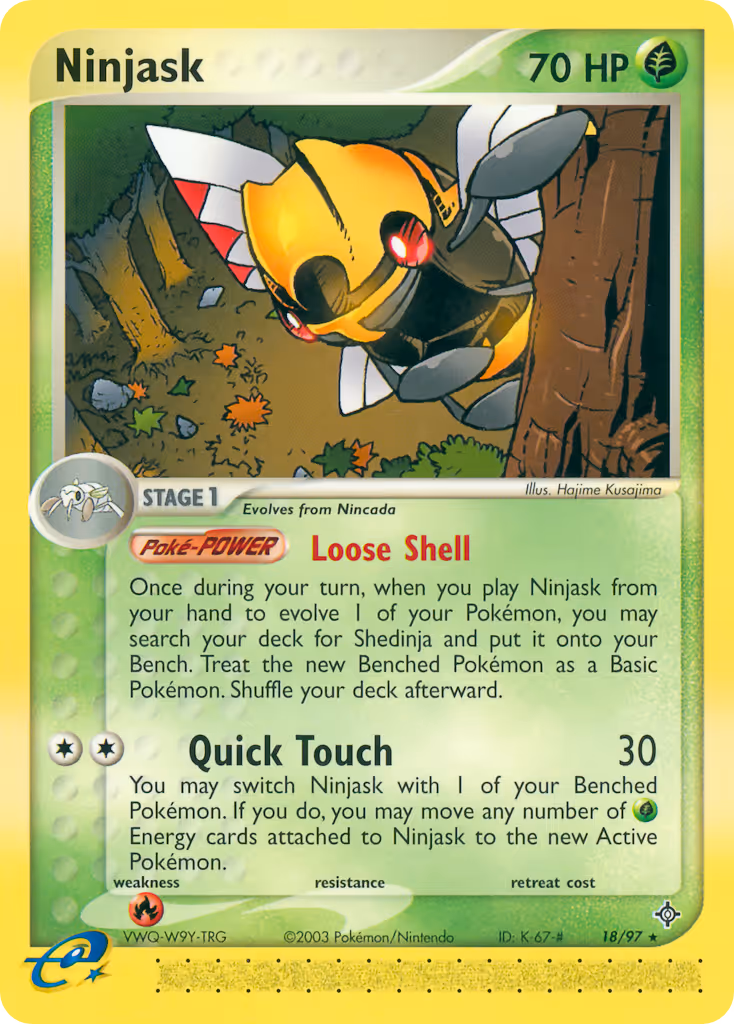 Ninjask 18/97 Pokemon card
