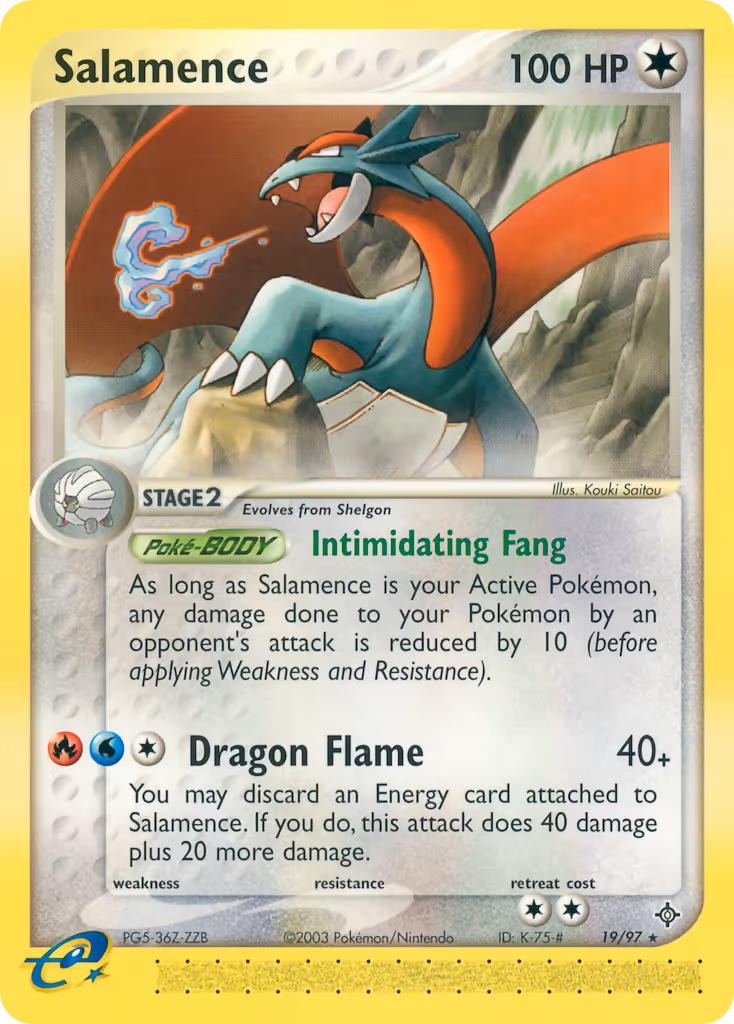Salamence 19/97 Pokemon card