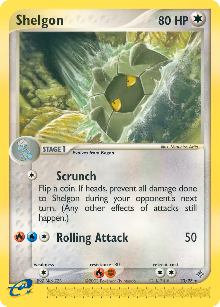 Shelgon 20/97 Pokemon card