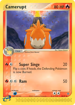 Camerupt 24/97 Pokemon card