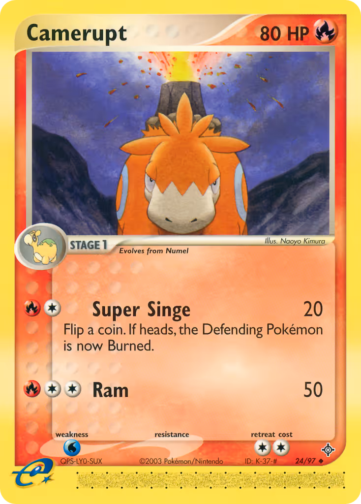 Camerupt 24/97 Pokemon card
