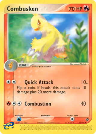 Combusken 25/97 Pokemon card