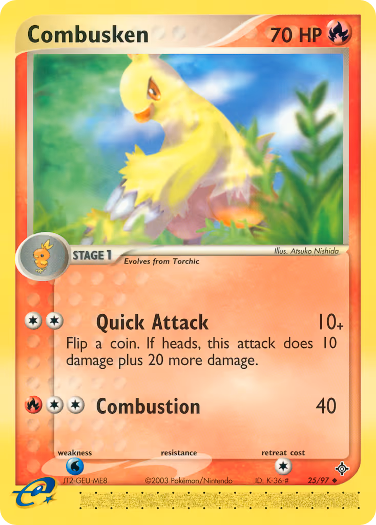Combusken 25/97 Pokemon card