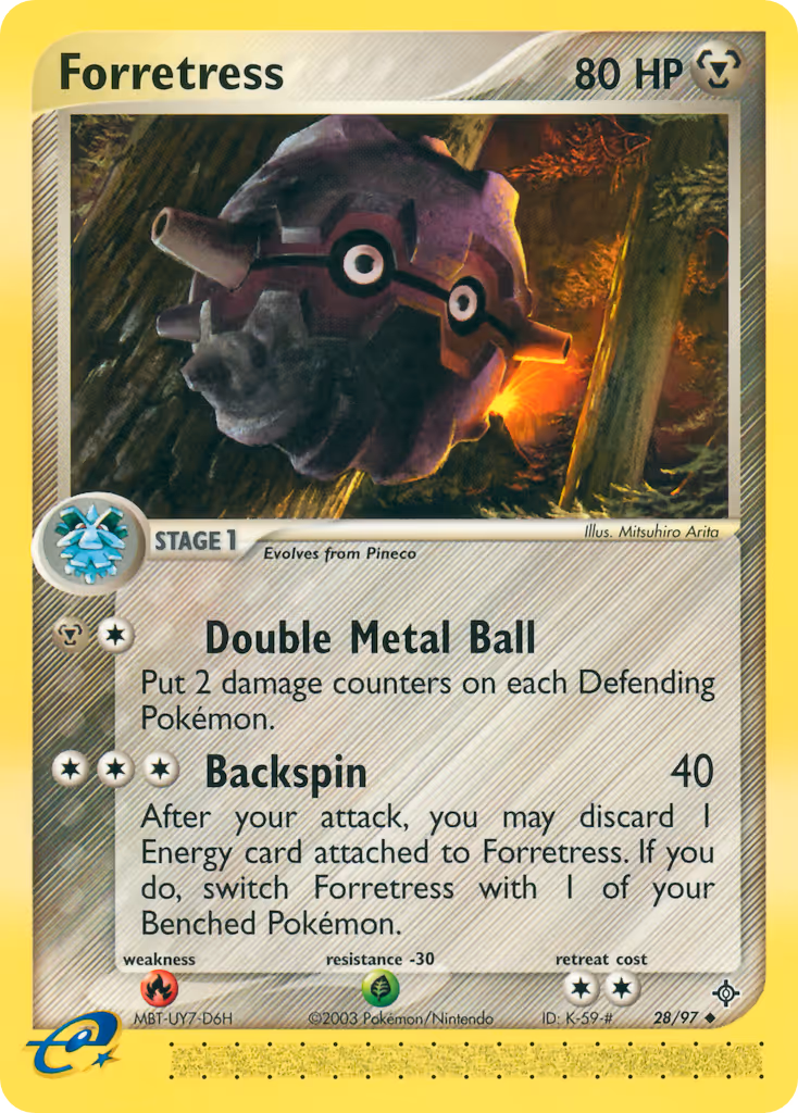 Forretress 28/97 Pokemon card
