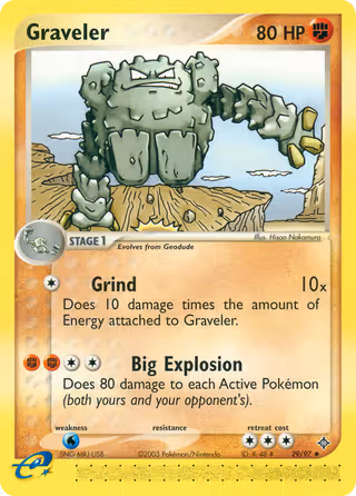 Graveler 29/97 Pokemon card