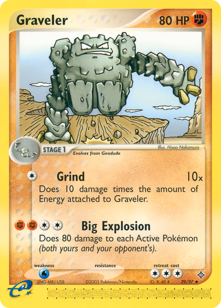 Graveler 29/97 Pokemon card
