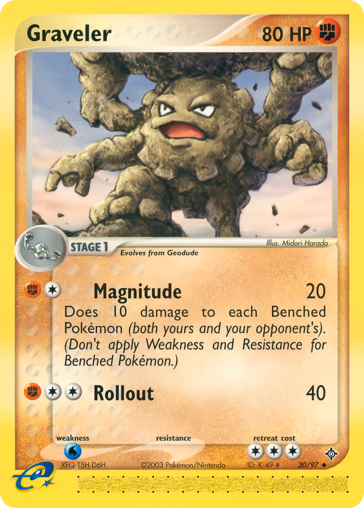 Graveler 30/97 Pokemon card