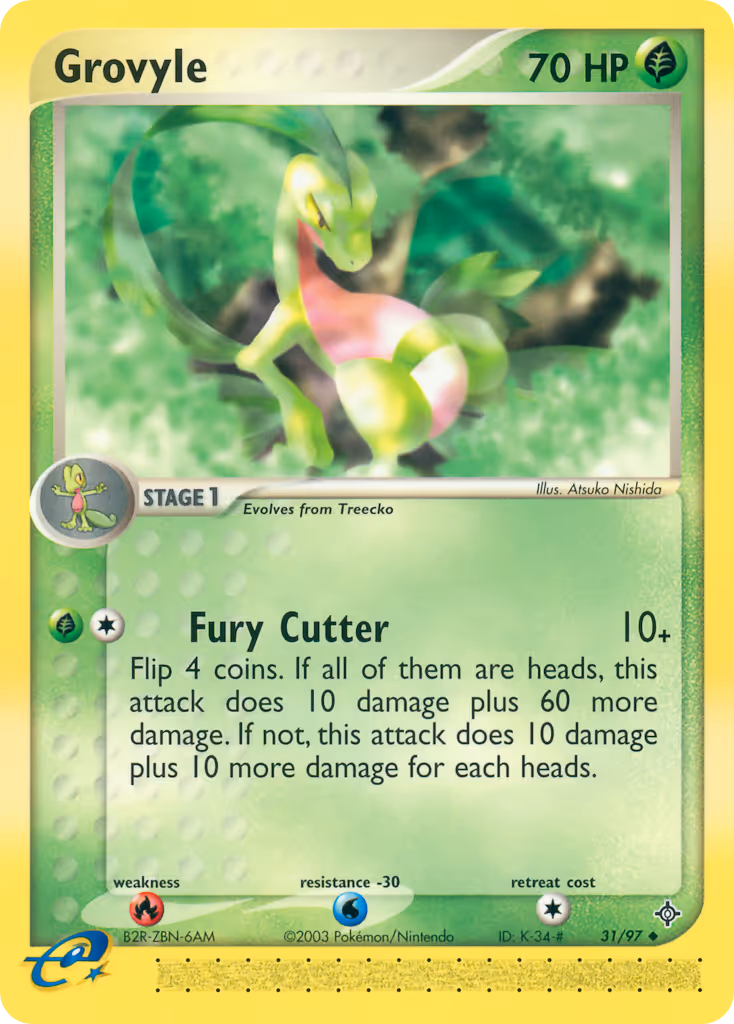 Grovyle 31/97 Pokemon card