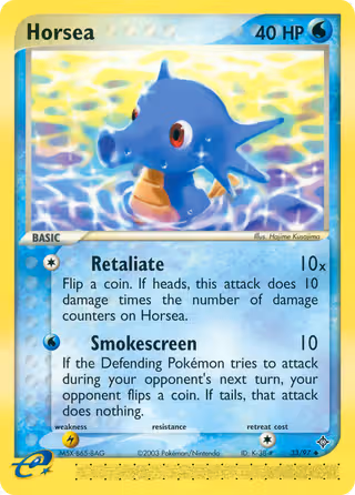Horsea 33/97 Pokemon card