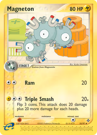 Magneton 35/97 Pokemon card