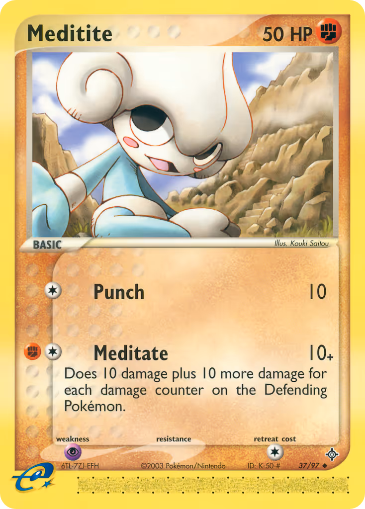 Meditite 37/97 Pokemon card