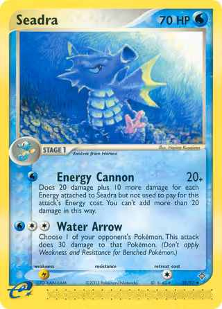Seadra 39/97 Pokemon card
