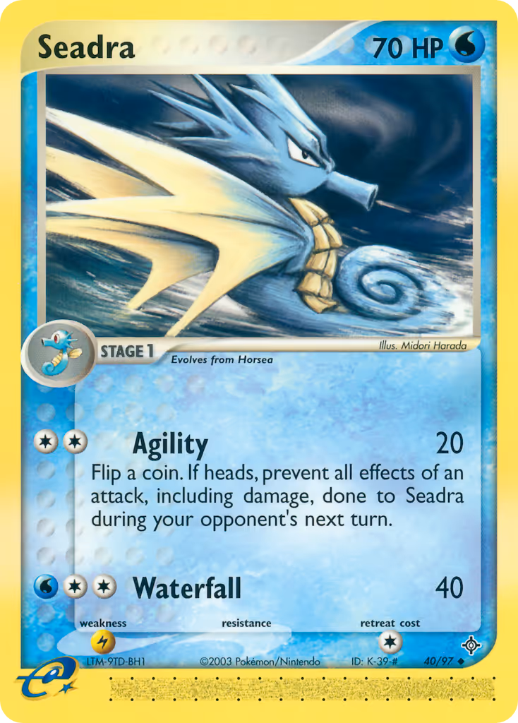 Seadra 40/97 Pokemon card