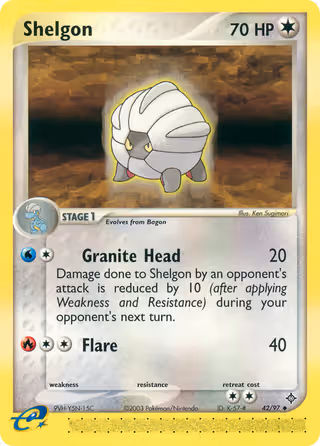 Shelgon 42/97 Pokemon card