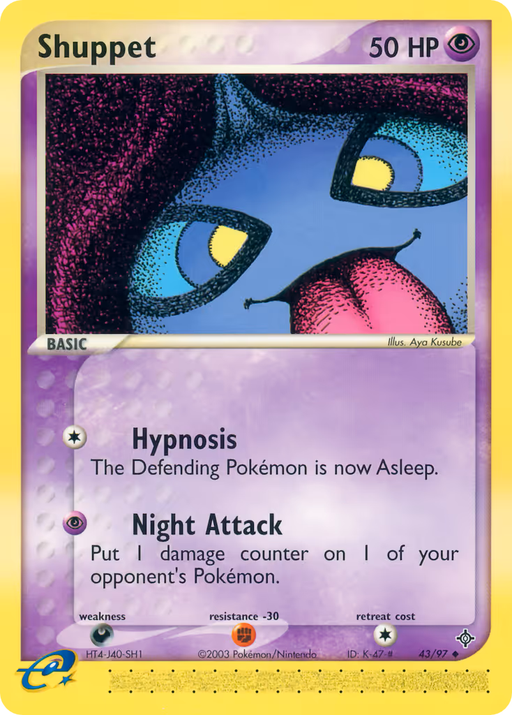 Shuppet 43/97 Pokemon card