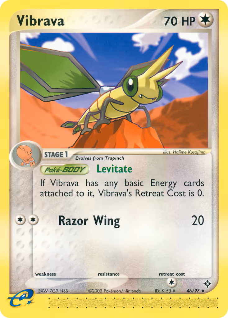 Vibrava 46/97 Pokemon card