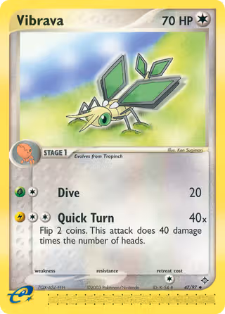 Vibrava 47/97 Pokemon card