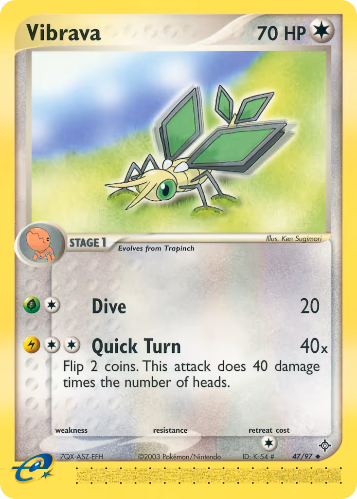 Vibrava 47/97 Pokemon card