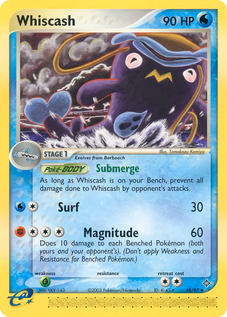 Whiscash 48/97 Pokemon card