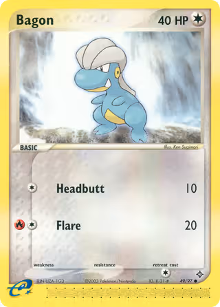 Bagon 49/97 Pokemon card