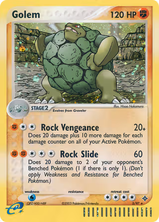 Golem 5/97 Pokemon card