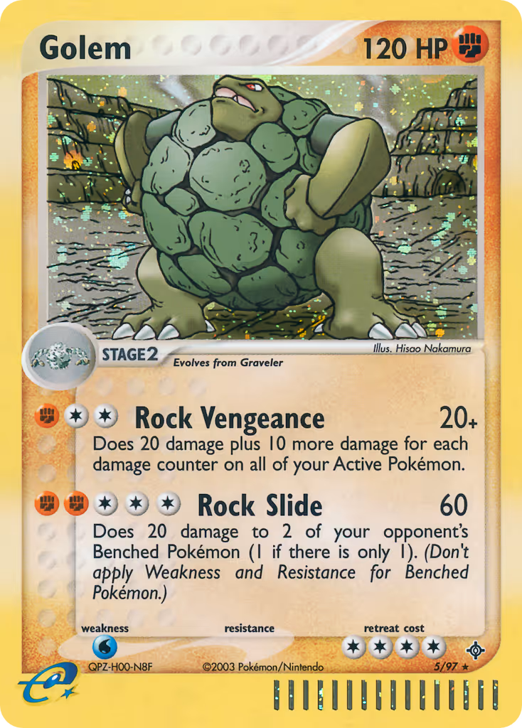 Golem 5/97 Pokemon card