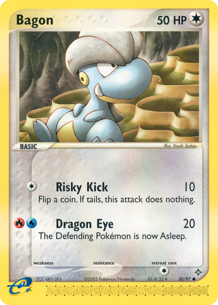 Bagon 50/97 Pokemon card
