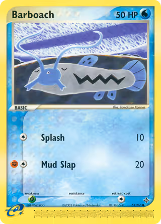 Barboach 51/97 Pokemon card