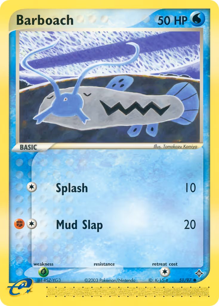 Barboach 51/97 Pokemon card