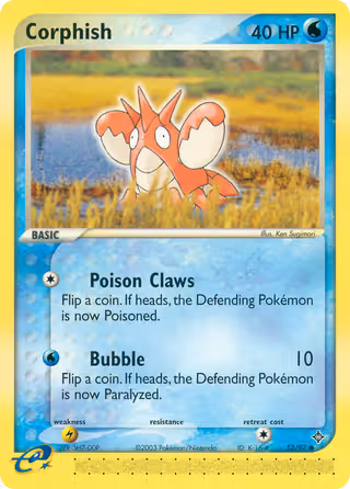 Corphish 52/97 Pokemon card