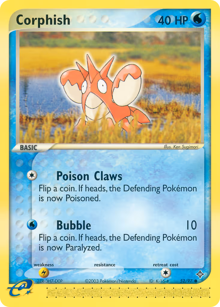 Corphish 52/97 Pokemon card