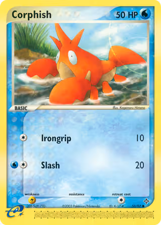 Corphish 53/97 Pokemon card