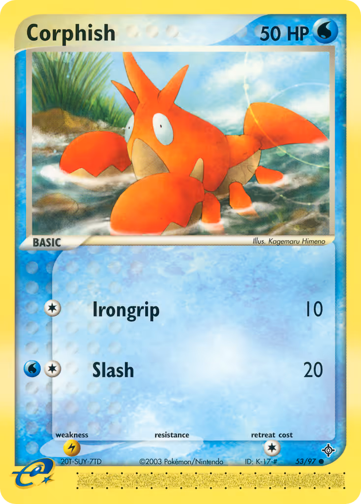 Corphish 53/97 Pokemon card