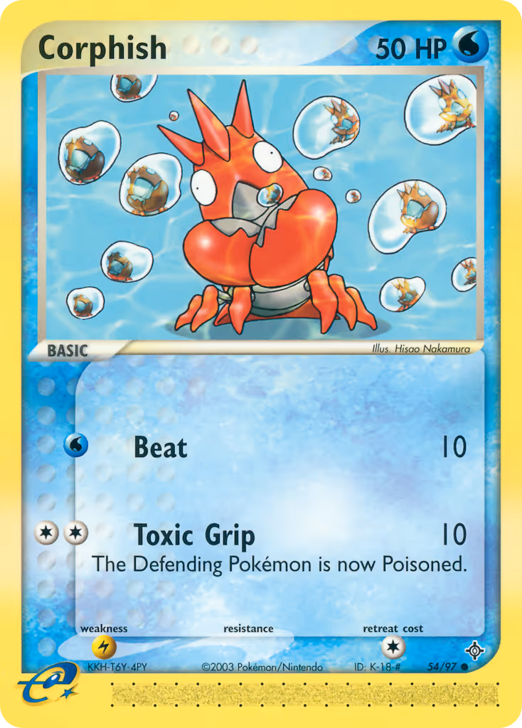 Corphish 54/97 Pokemon card