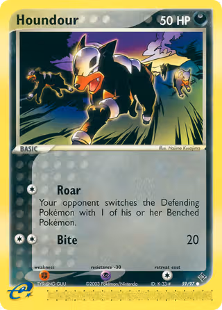 Houndour 59/97 Pokemon card