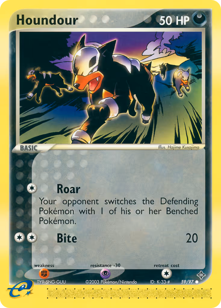Houndour 59/97 Pokemon card