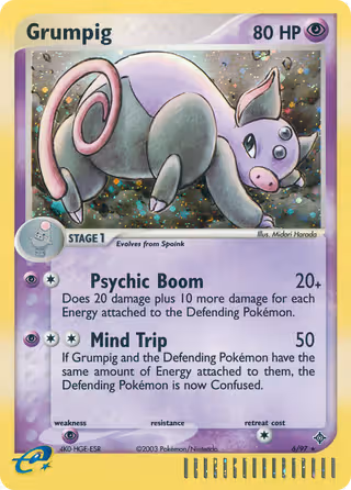 Grumpig 6/97 Pokemon card
