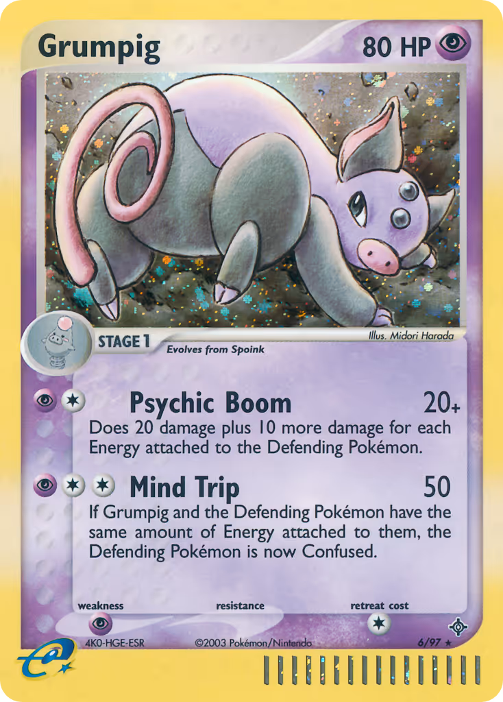 Grumpig 6/97 Pokemon card