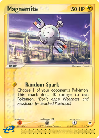 Magnemite 62/97 Pokemon card