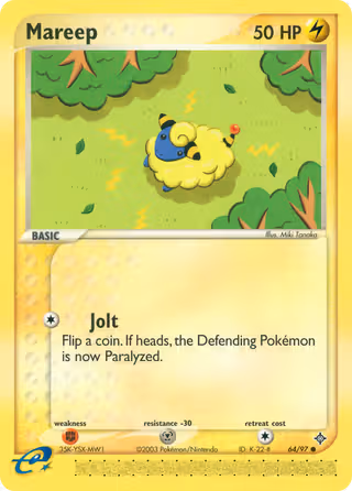 Mareep 64/97 Pokemon card