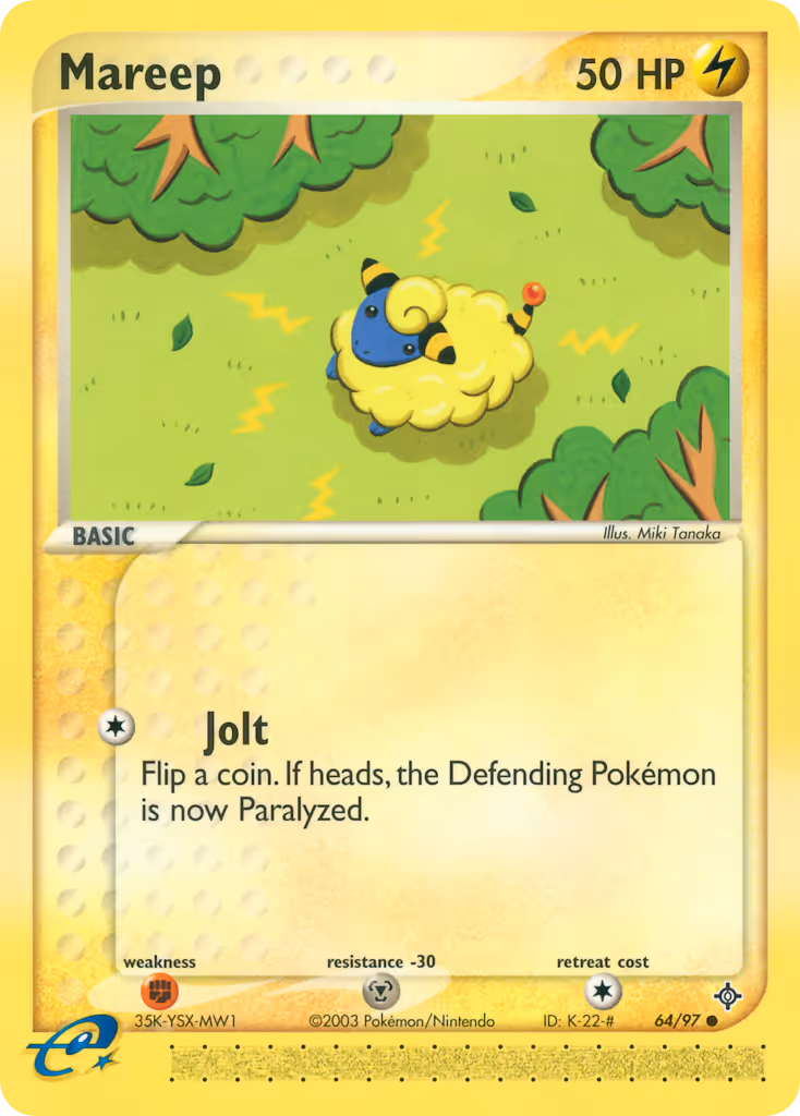 Mareep 64/97 Pokemon card