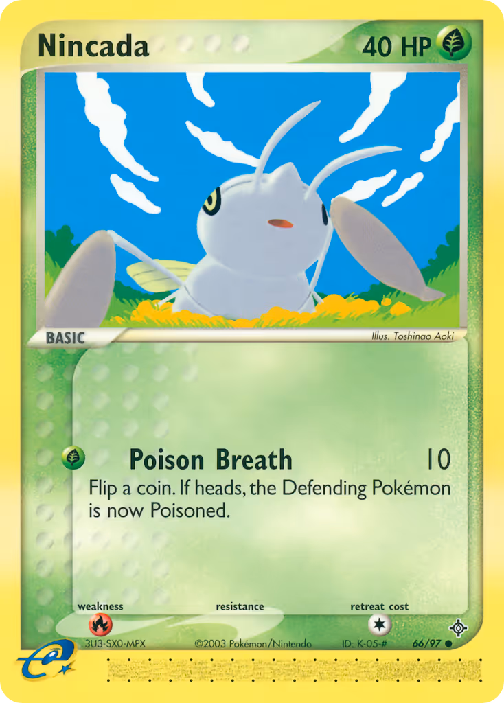 Nincada 66/97 Pokemon card
