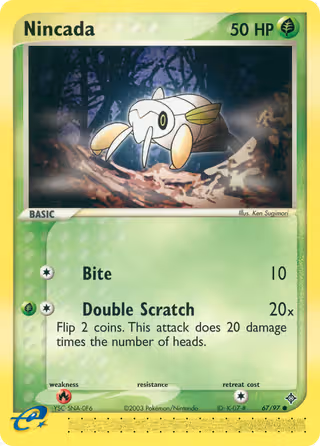 Nincada 67/97 Pokemon card