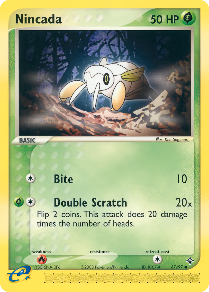 Nincada 67/97 Pokemon card