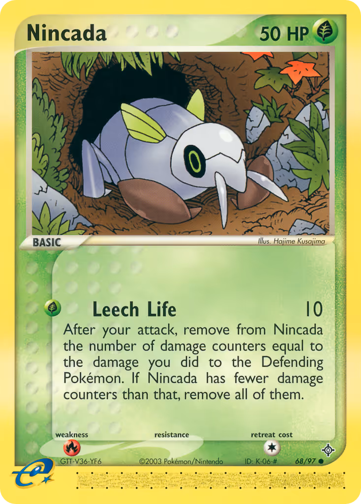 Nincada 68/97 Pokemon card