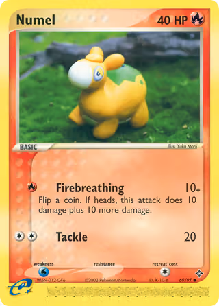Numel 69/97 Pokemon card